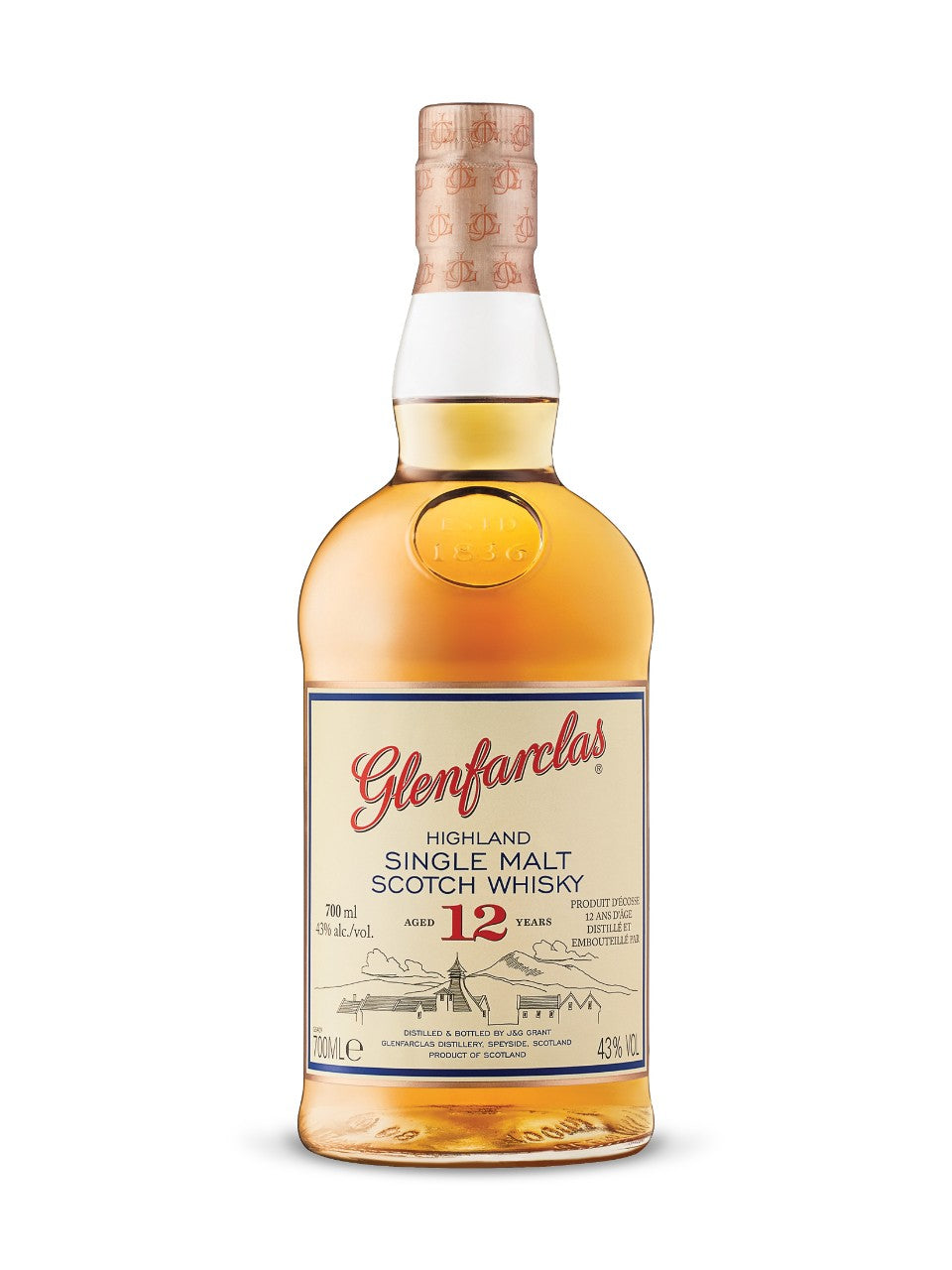 Glenfarclas12-Year-Old Highland Single Malt Scotch Whisky 700 ml bottle