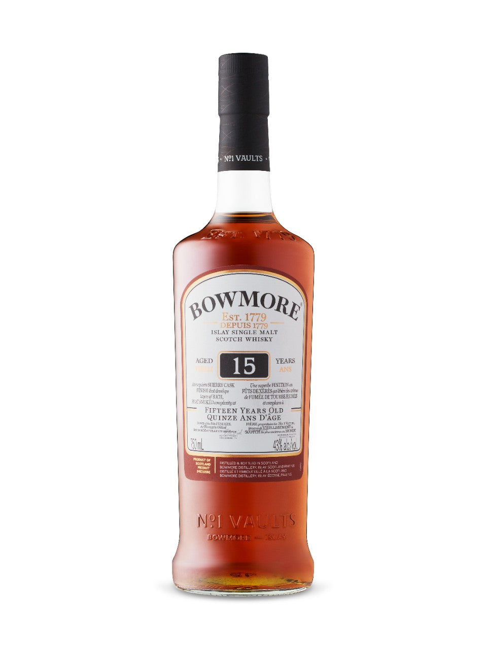 Bowmore 15 Year Old Single Malt Scotch Whisky 750 ml bottle