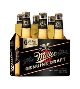 Miller Genuine Draft 6 x 355 ml bottle