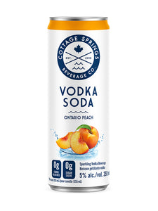 Cottage Springs Ontario Peach Vodka Soda 355 ml can