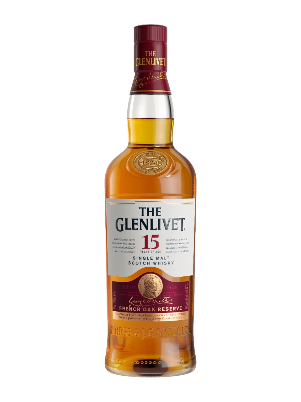 The Glenlivet French Oak Reserve 15 Year Old Single Malt Scotch Whisky 750 ml bottle