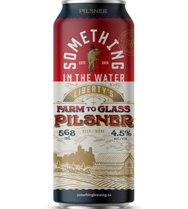 Something in the water Liberty's Farm to Glass Pilsner 568 ml can
