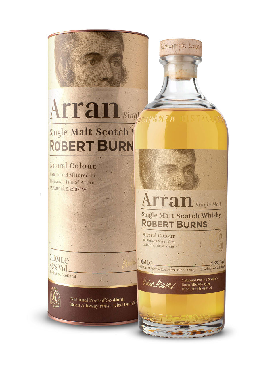 Robert Burns Arran Single Malt Scotch Whisky 700 ml bottle