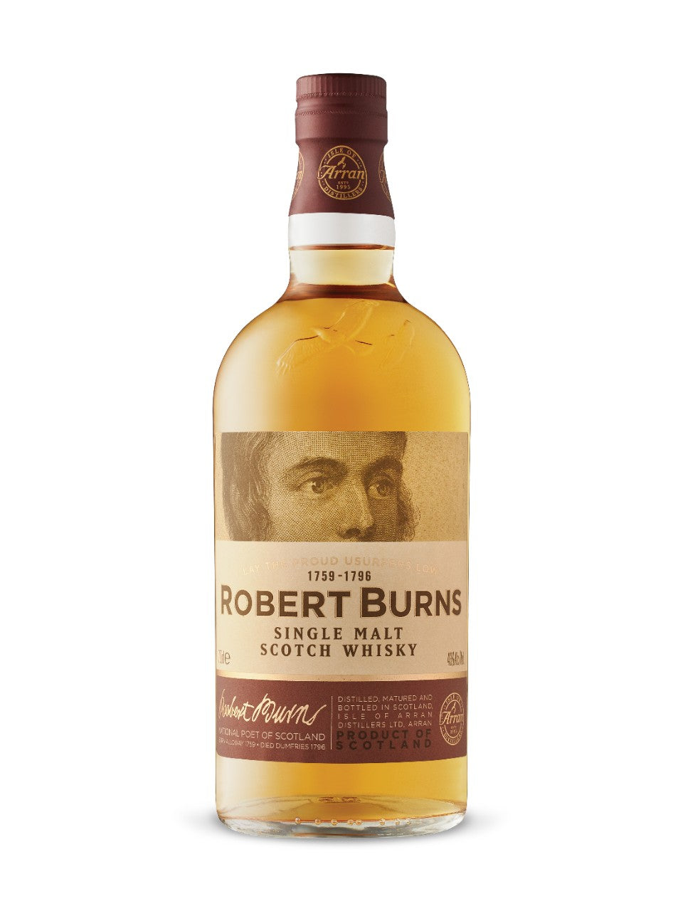 Robert Burns Arran Single Malt Scotch Whisky 700 ml bottle