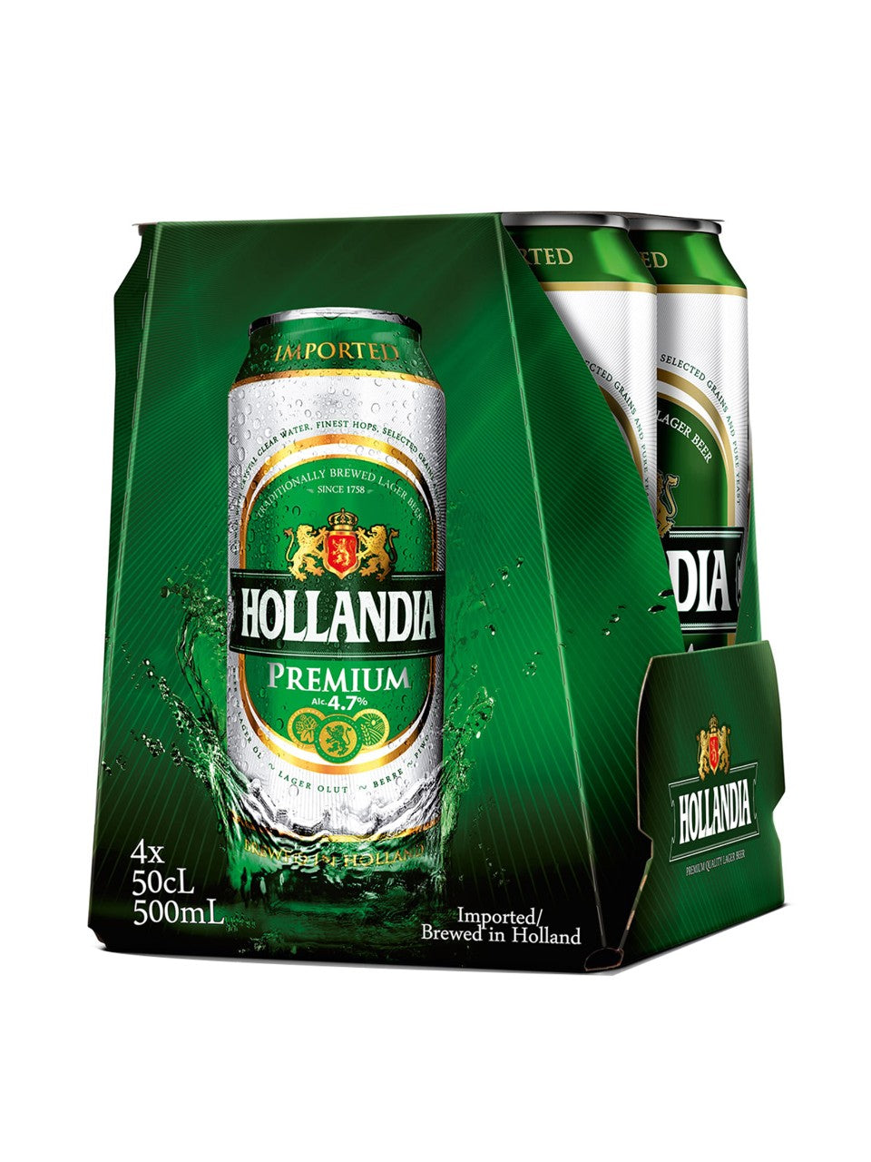Hollandia Lager 4 x 500 ml can