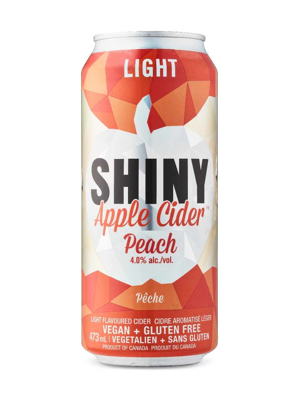 Shiny Apple Peach Light Cider 473 ml can