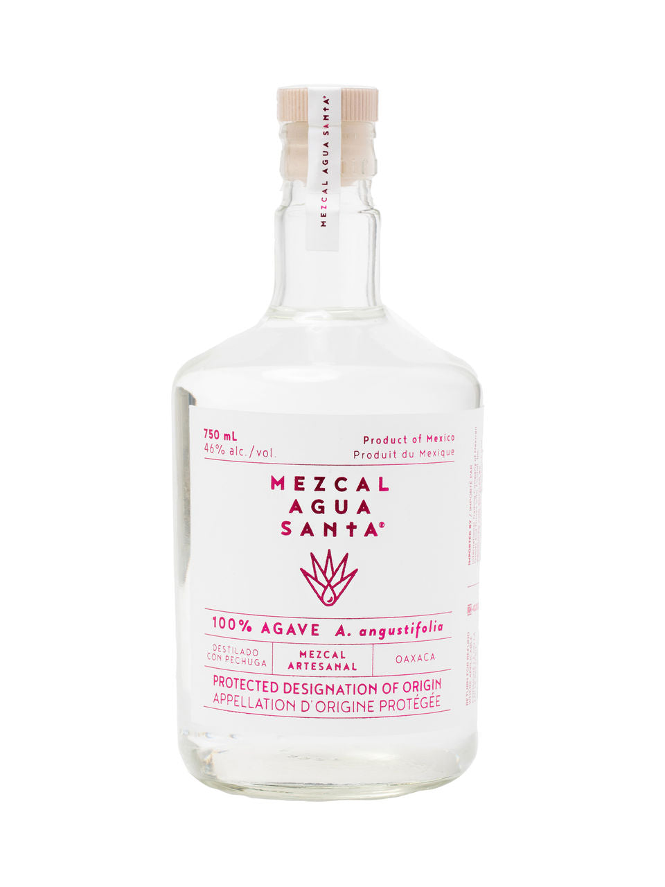 Mezcal Agua Santa, Destilado con Pechuga 750 ml bottle