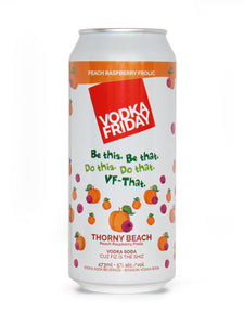 Vodka Friday Thorny Beach Peach Raspberry Vodka Soda 473 ml can