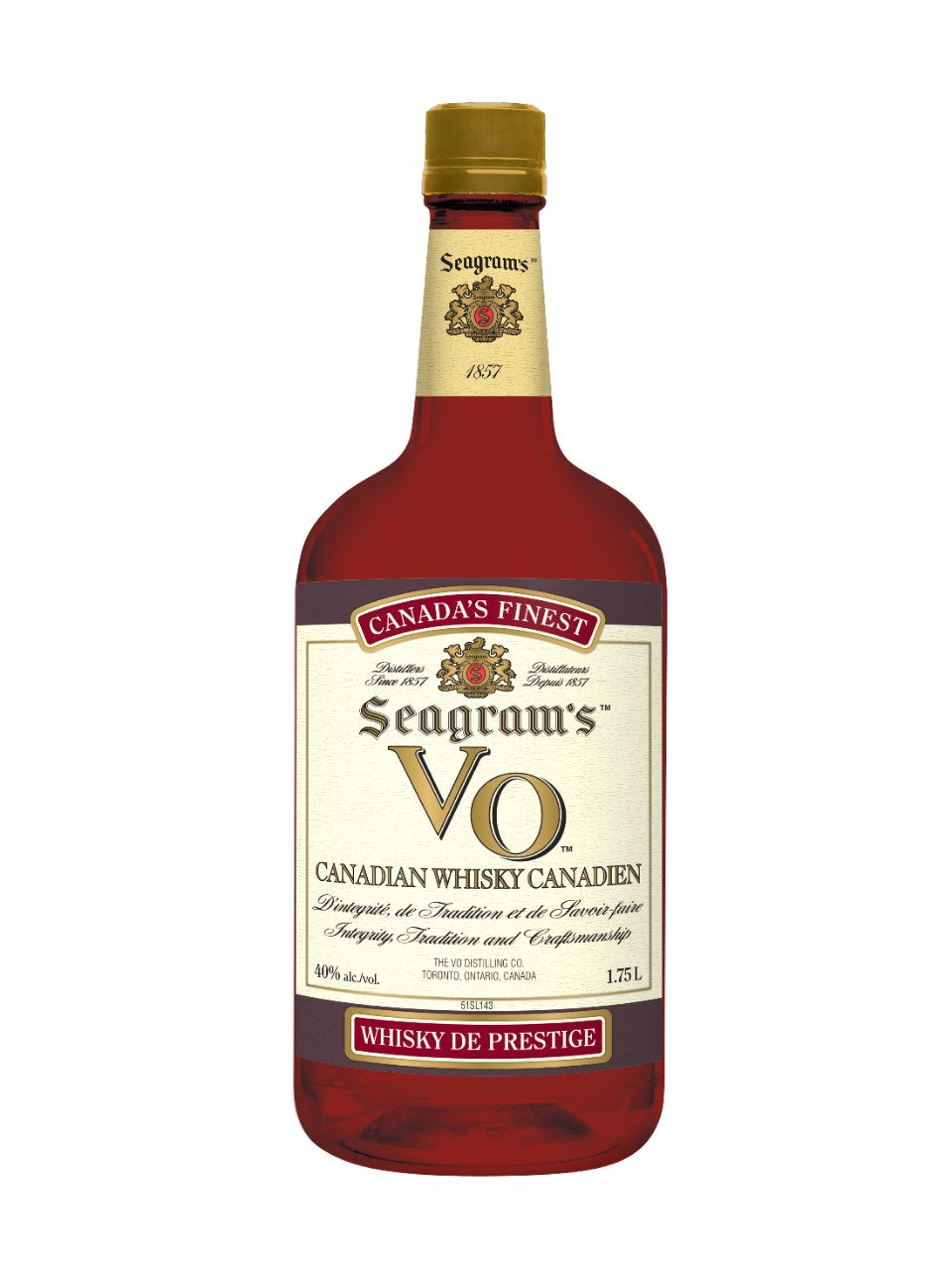 Seagrams V.O. Whisky 1750 mL bottle