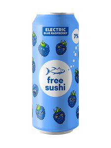 free sushi Electric Blue Raspberry 473 ml can