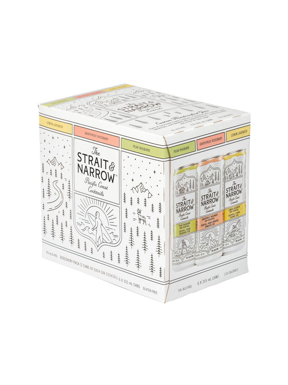 The Strait & Narrow Discovery Pack - Gin 6 x 355 ml can