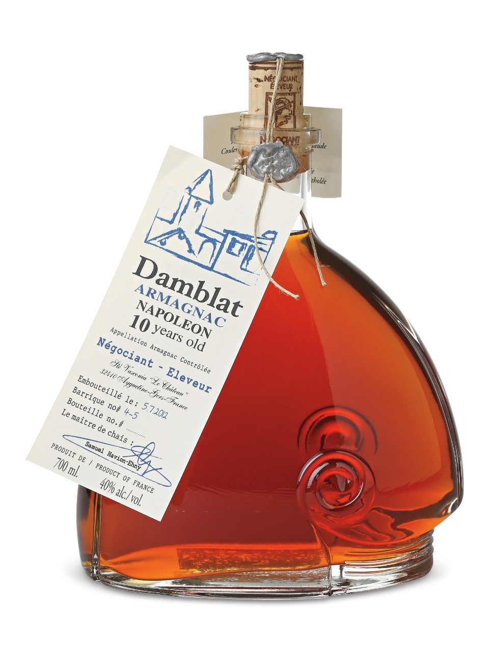 Damblat Armagnac 10 Year Old Napoleon 700mL bottle