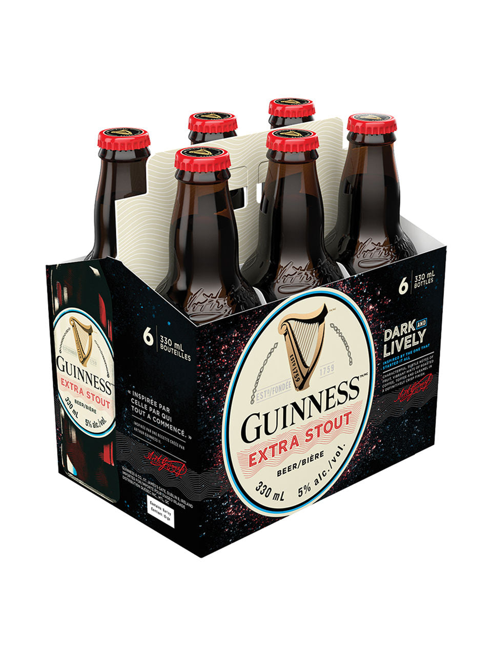 Guinness Extra Stout 6 x 330 ml bottle