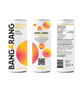 Bangarang Tropical Bellini Hard Seltzer 355 ml can