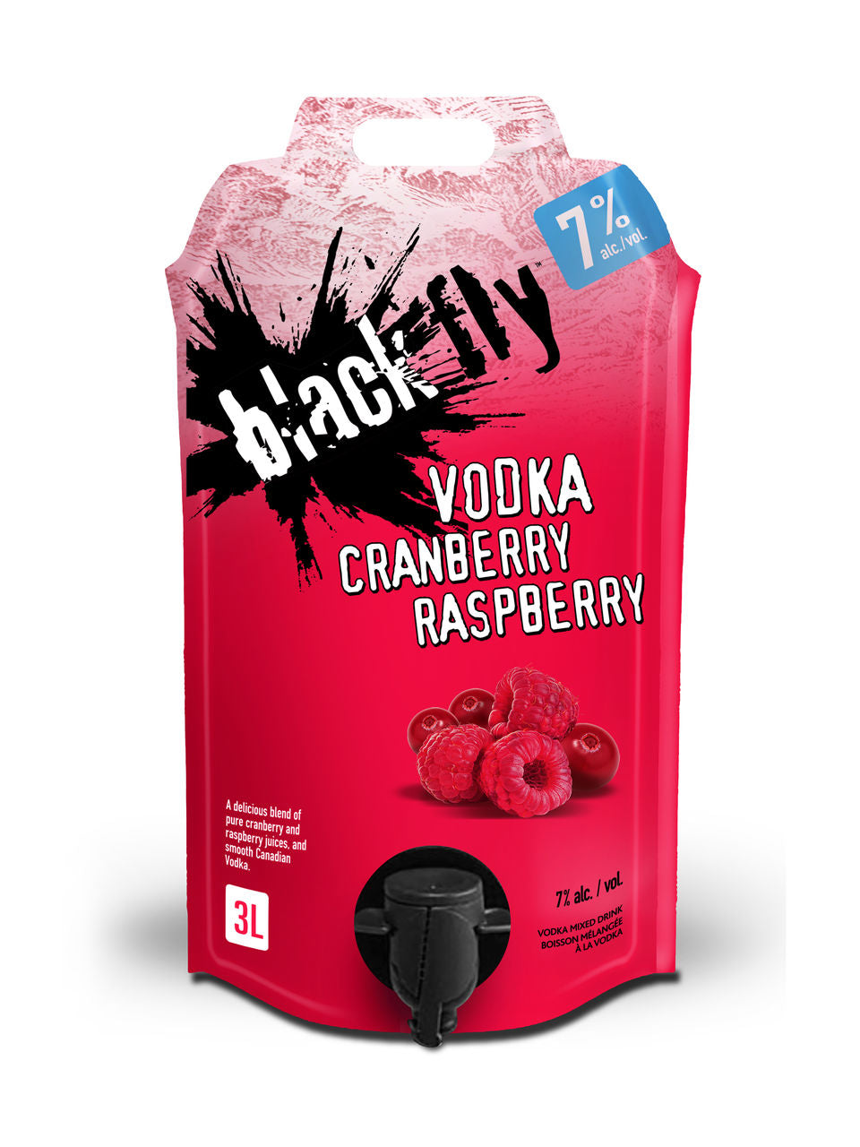 Black Fly Vodka Cranberry Raspberry Pouch 3000 ml bottle