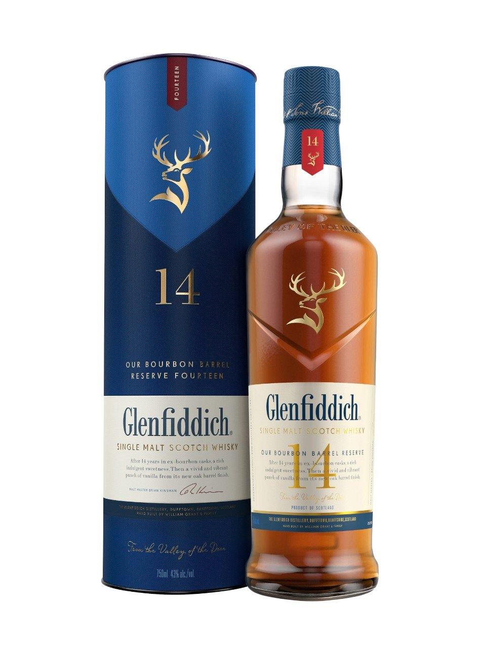 Glenfiddich 14 Year Old Bourbon Barrel Reserve  750 mL  bottle - Speedy Booze