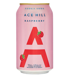 Ace Hill Raspberry Vodka Soda 355 mL can