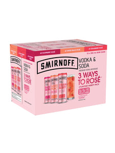 Smirnoff Vodka & Soda Rose Variety Pack  12 x 355 mL can