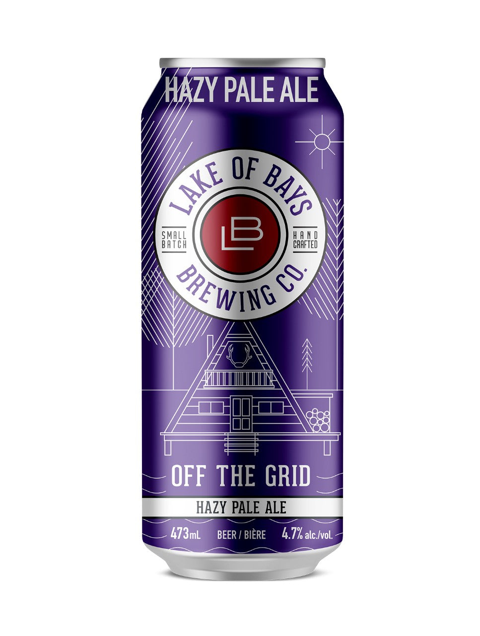 Lake of Bays Off the Grid Hazy Pale Ale 473 mL can