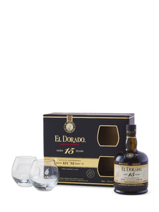 El Dorado 15 YO Gift Pack with 2 Glasses 750 ml bottle