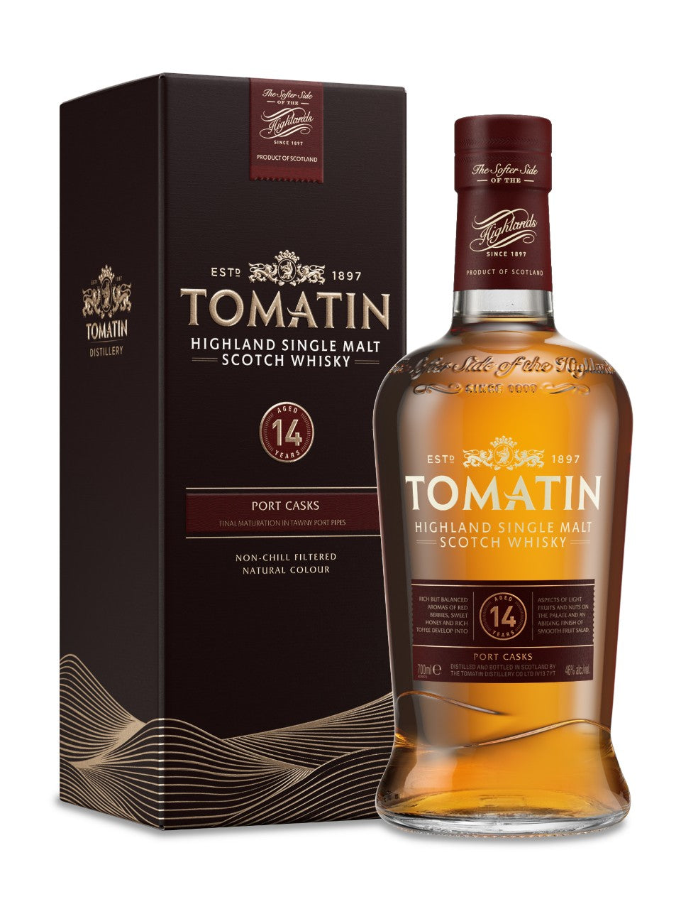 Tomatin 14 Year Old Portwood Highland Single Malt Scotch Whisky 750 ml bottle