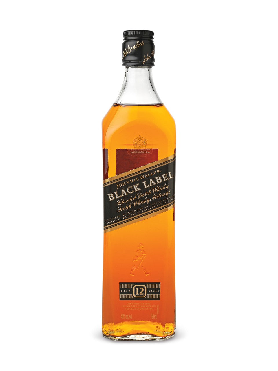 Johnnie Walker Black Label Scotch Whisky 750 mL  bottle