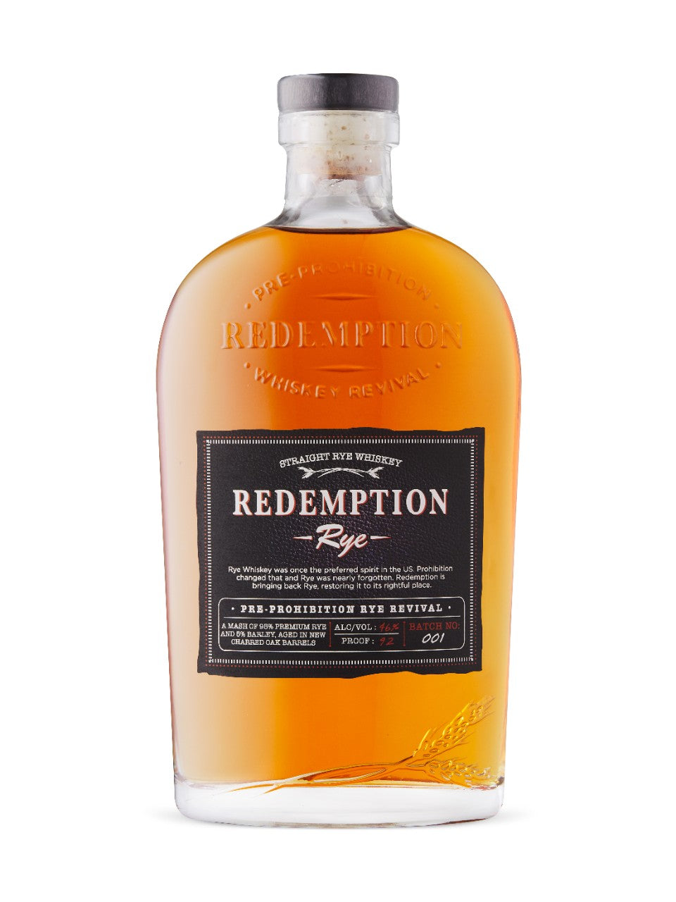 Redemption Rye Whiskey 750 mL bottle