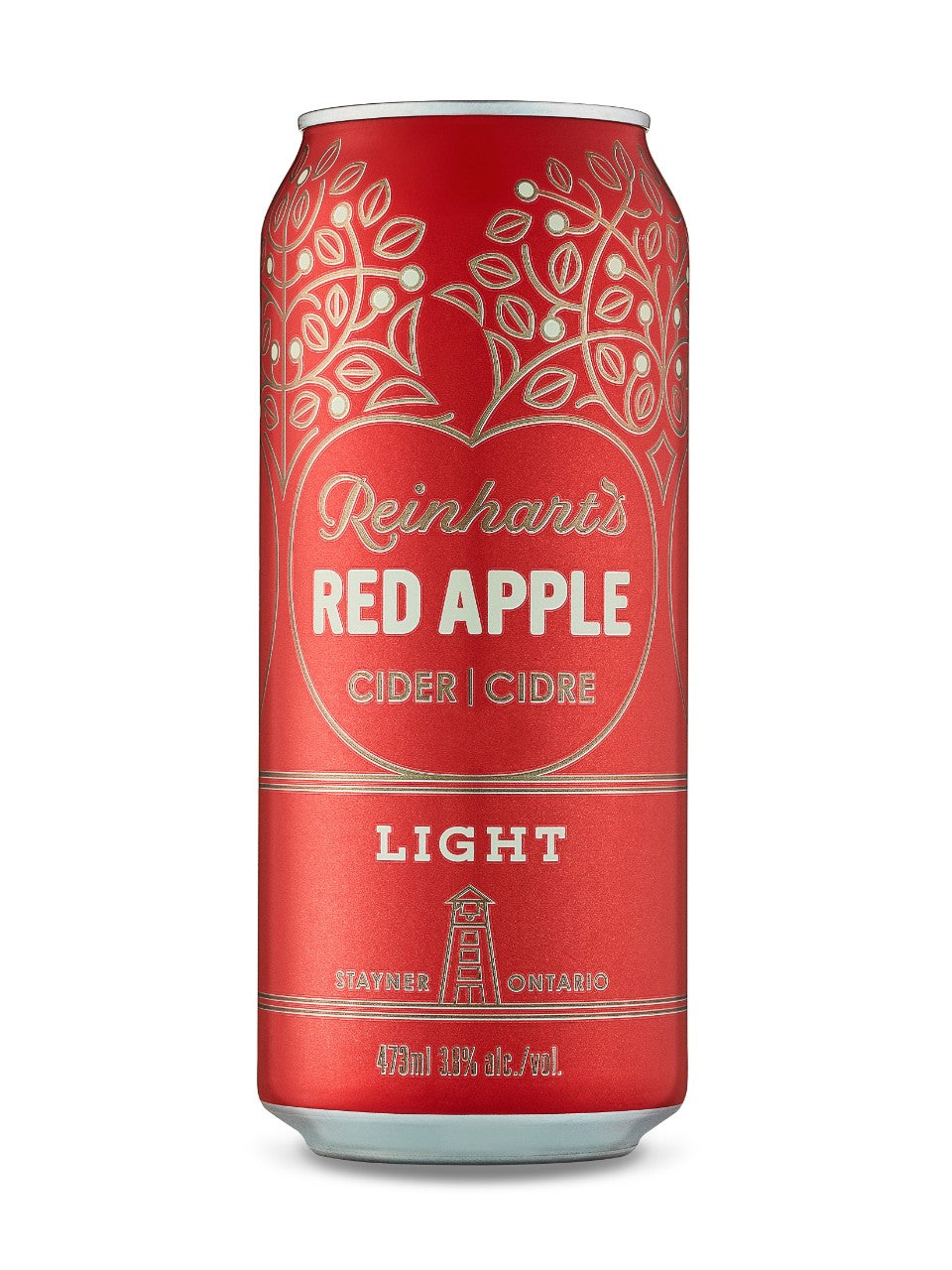 Reinhart's Red Apple Light Cider 473 mL can