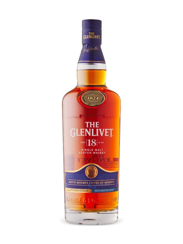 The Glenlivet 18YO Single Malt Scotch Whisky  750 mL bottle - Speedy Booze