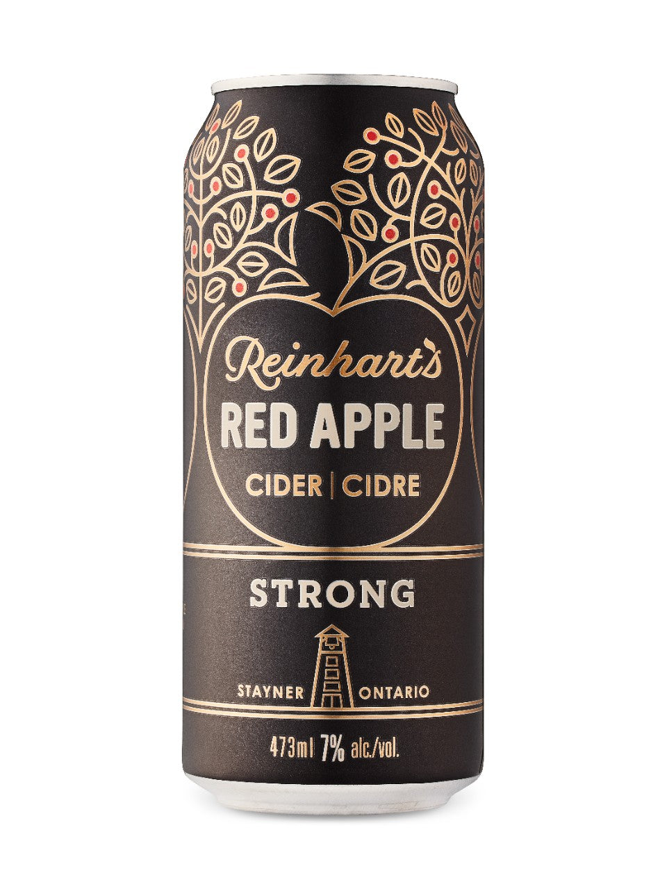 Reinhart's Red Apple Strong Cider 473 mL can