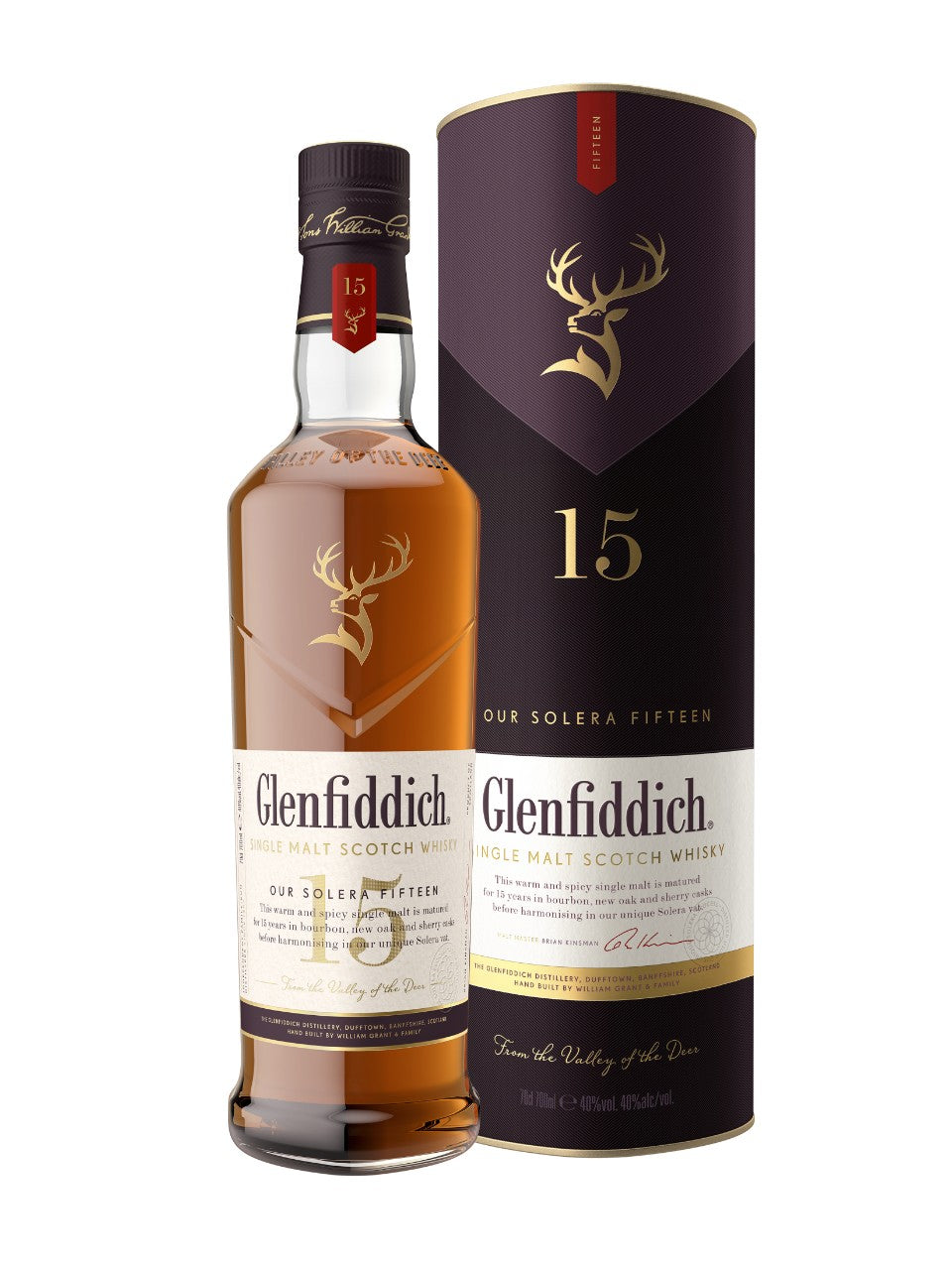 Glenfiddich 15 Year Old Single Malt Scotch Whisky 750 ml bottle